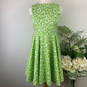 SUZANNE LIVELY dress | leopard print | green | girls size 10
